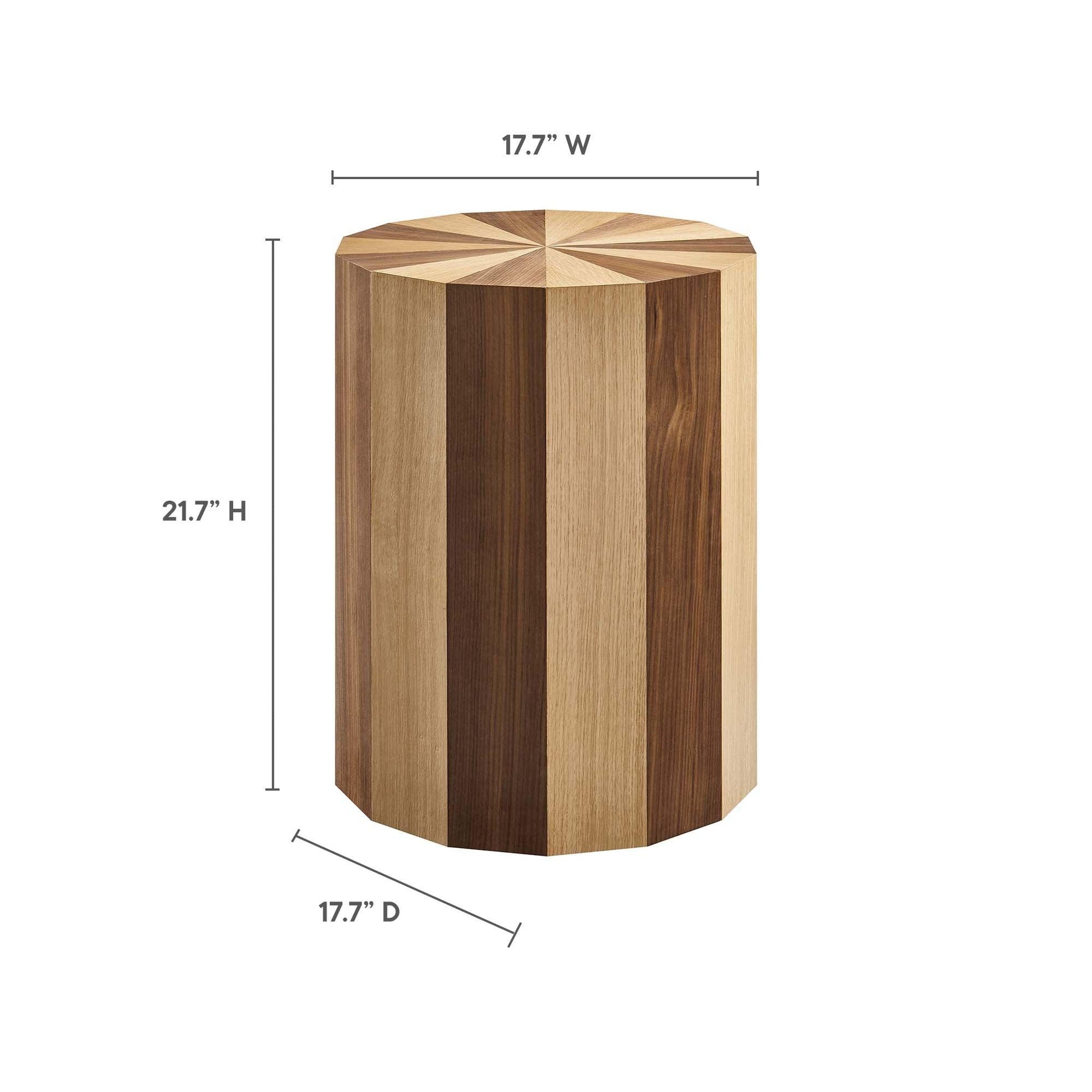 Twirl Two-Toned Wood Veneer Side Table by Modway FredCo