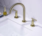 Two Handle High Arc Widespread Bathroom Sink Faucet 3 Hole FredCo