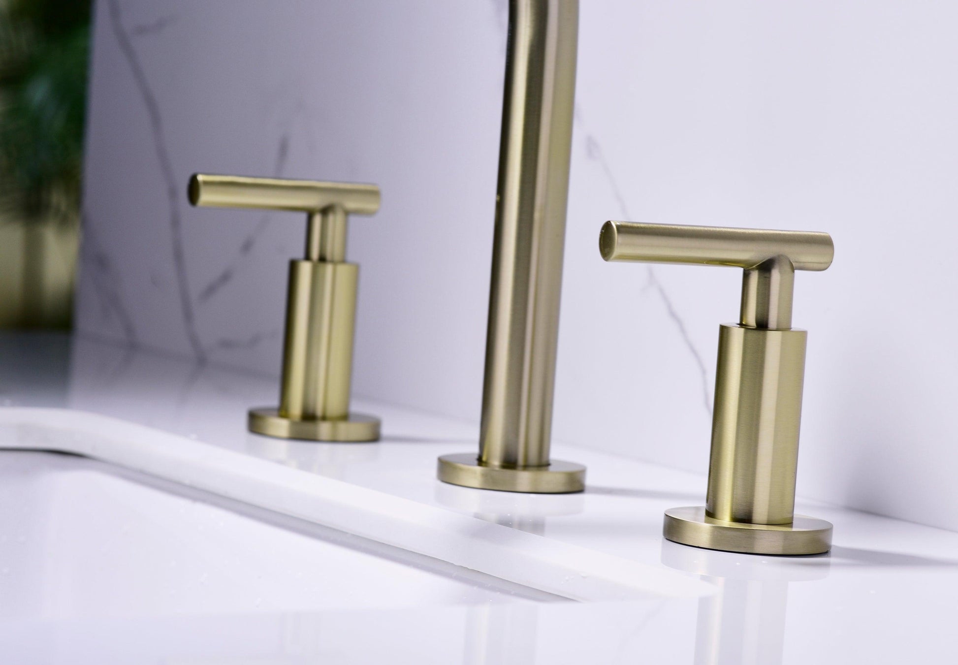 Two Handle High Arc Widespread Bathroom Sink Faucet 3 Hole FredCo