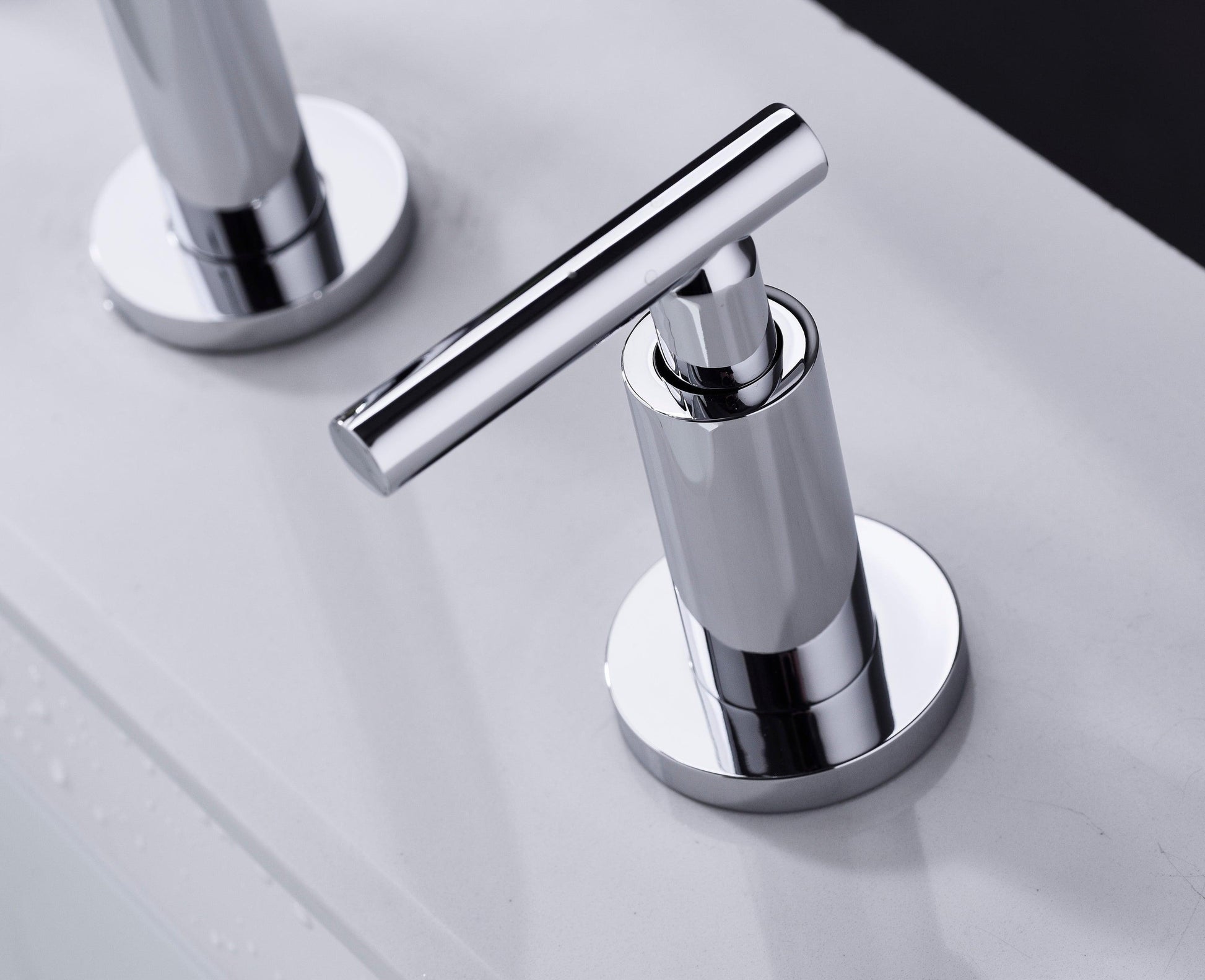Two Handle High Arc Widespread Bathroom Sink Faucet 3 Hole FredCo