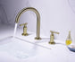 Two Handle High Arc Widespread Bathroom Sink Faucet 3 Hole FredCo