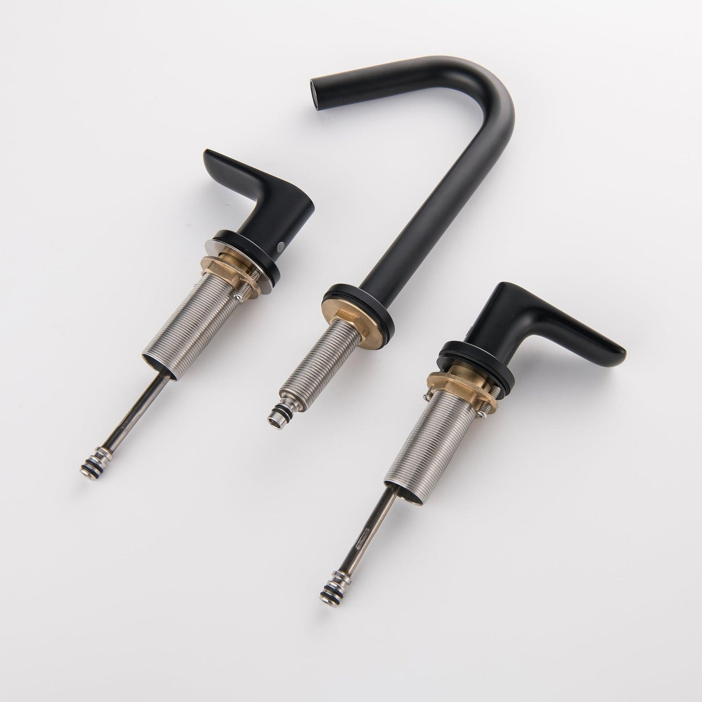 Two-Handle Widespread Bathroom Faucet in Matte Black FredCo