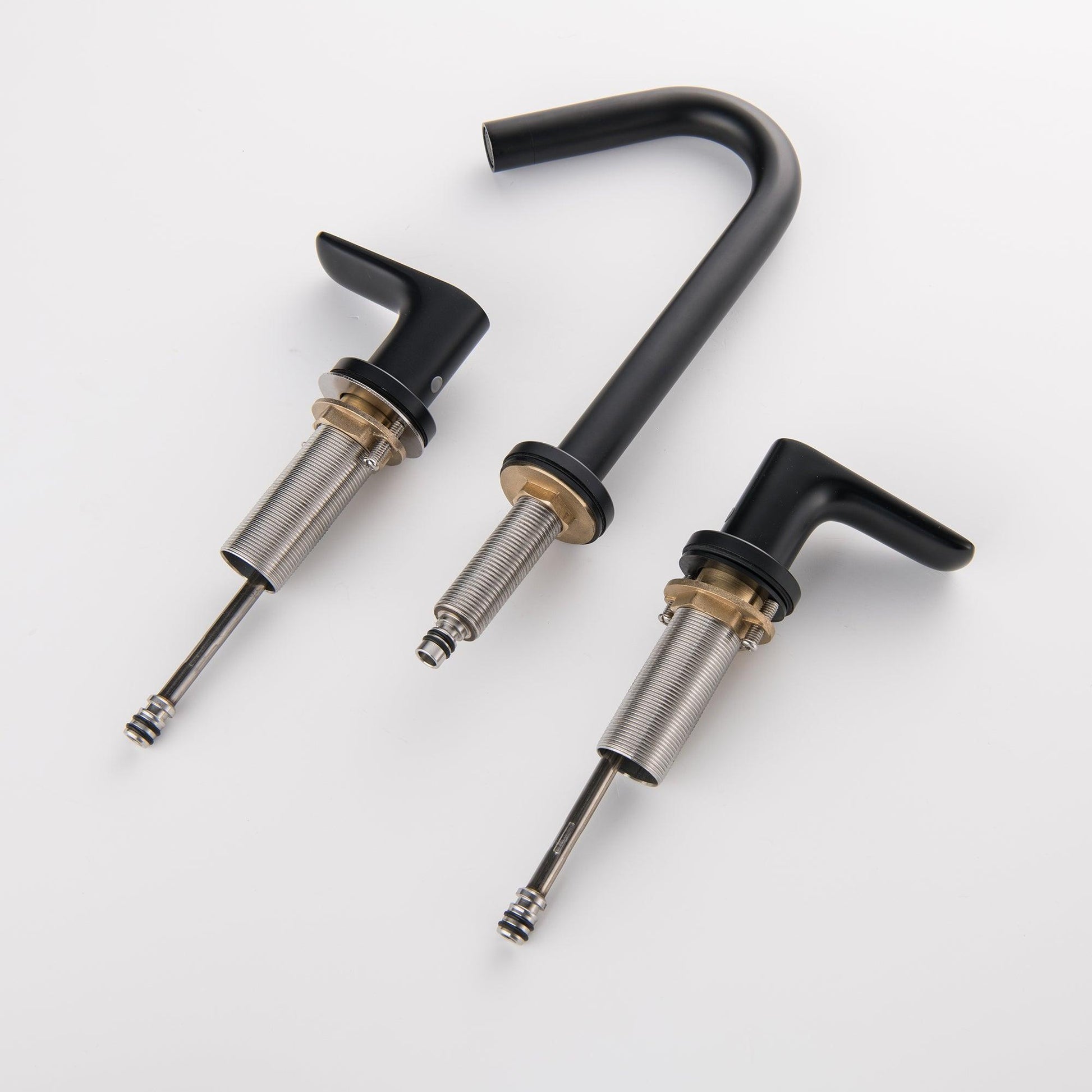 Two-Handle Widespread Bathroom Faucet in Matte Black FredCo