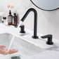 Two-Handle Widespread Bathroom Faucet in Matte Black FredCo