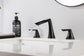 Two Handles Three-Hole Widespread Bathroom Faucet in Matte Black FredCo