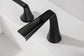 Two Handles Three-Hole Widespread Bathroom Faucet in Matte Black FredCo