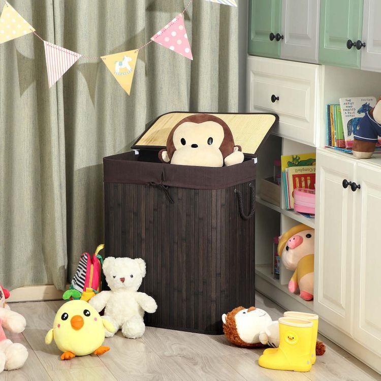 Two-Section Laundry Basket FredCo