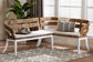 Ubud Seagrass Dining Nook Bench Set FredCo