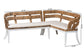 Ubud Seagrass Dining Nook Bench Set FredCo