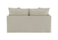 Upendo Pattern Fabric, Beige Yakety Yak Sand & Beige Linen Loveseat w/2 Toss Pillows FredCo