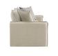 Upendo Pattern Fabric, Beige Yakety Yak Sand & Beige Linen Loveseat w/2 Toss Pillows FredCo