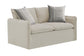 Upendo Pattern Fabric, Beige Yakety Yak Sand & Beige Linen Sofa w/2 Toss Pillows FredCo