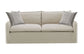 Upendo Pattern Fabric, Beige Yakety Yak Sand & Beige Linen Sofa w/2 Toss Pillows FredCo