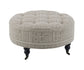 Upendo Pattern Fabric Ottoman w/Casters FredCo