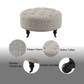 Upendo Pattern Fabric Ottoman w/Casters FredCo
