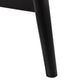Close-up of a black wooden furniture leg, modern design, FredCo International