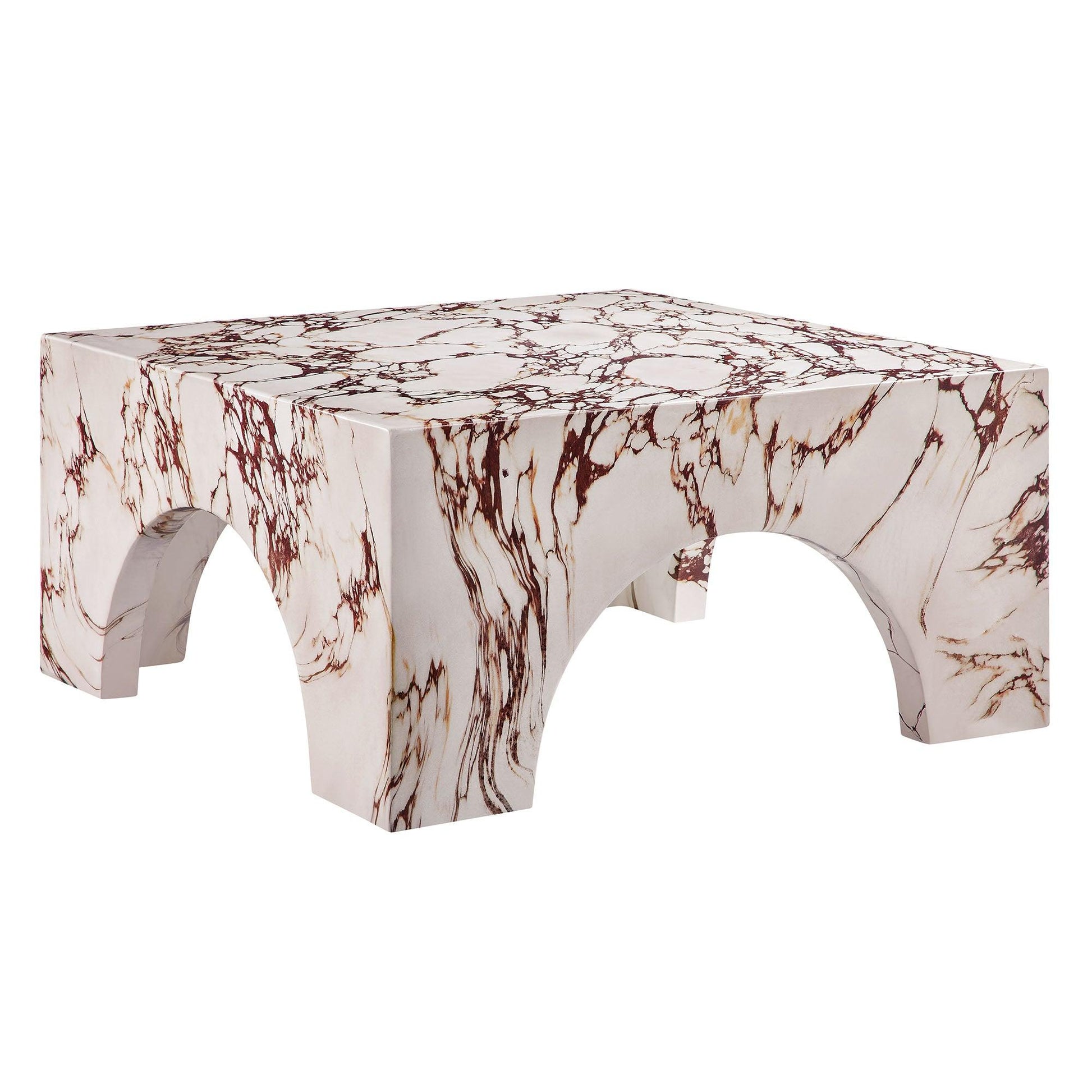 Valen Indoor - Outdoor Patio Arched Concrete Coffee Table by Modway FredCo