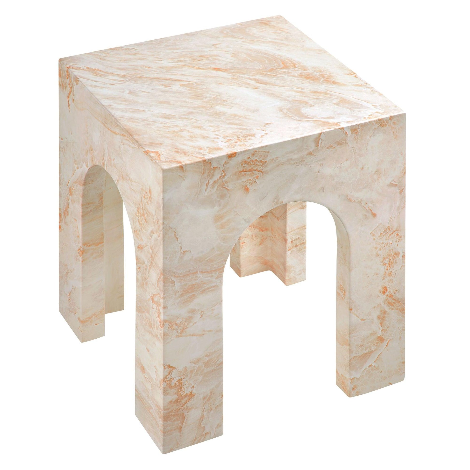 Valen Square Indoor - Outdoor Patio Arched Concrete Side Table by Modway FredCo