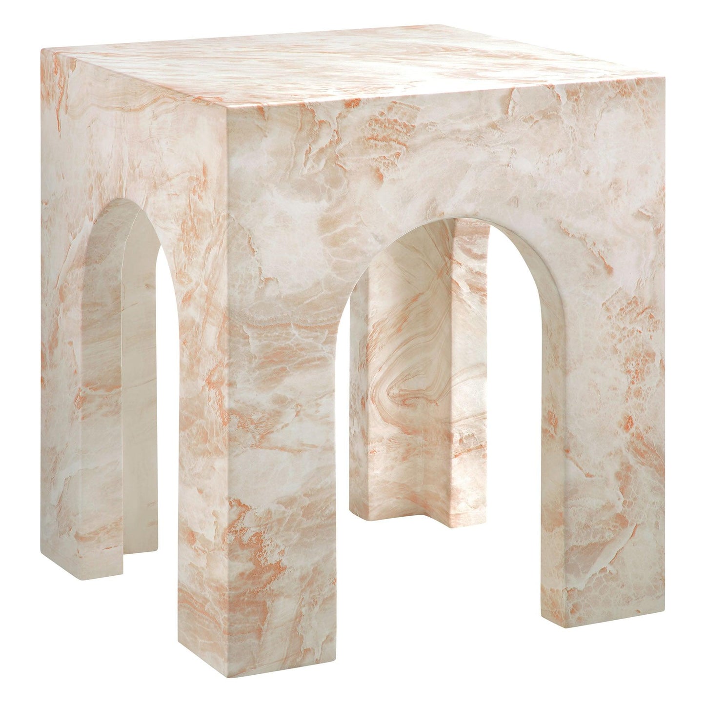 Valen Square Indoor - Outdoor Patio Arched Concrete Side Table by Modway FredCo