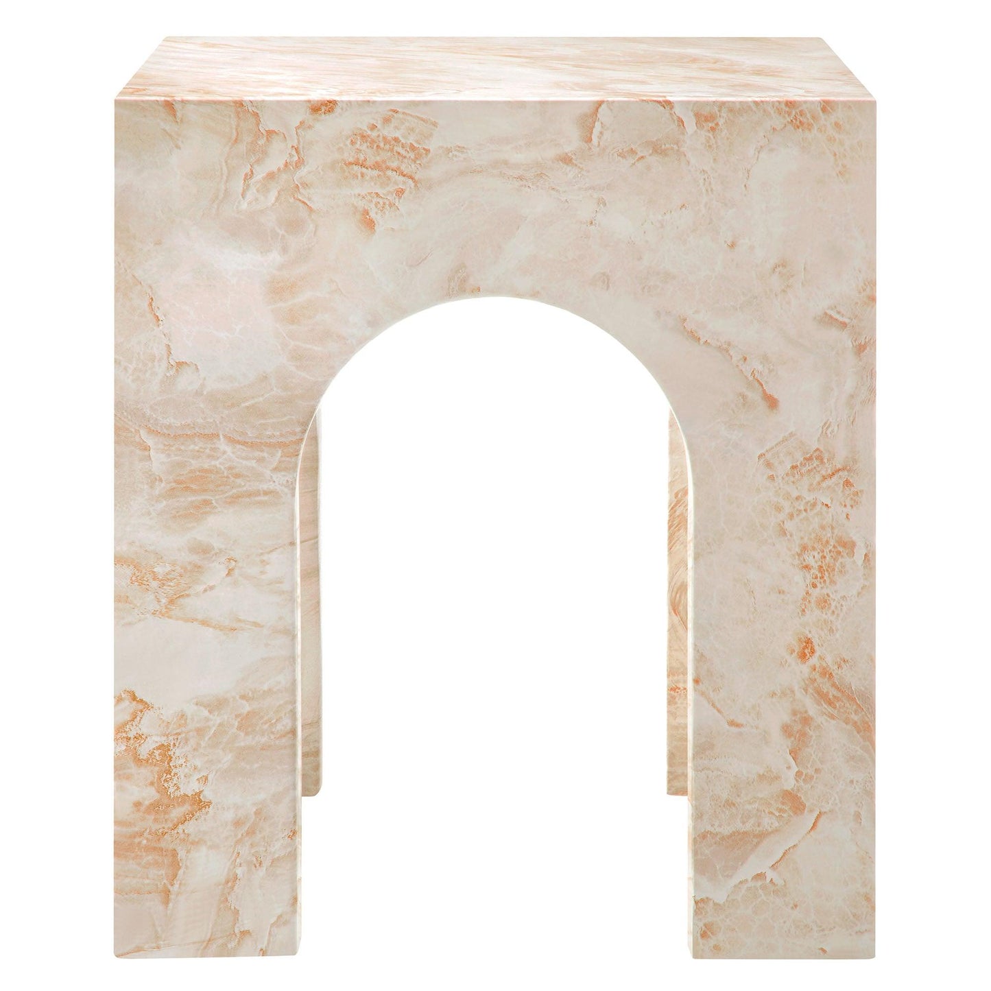 Valen Square Indoor - Outdoor Patio Arched Concrete Side Table by Modway FredCo