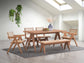 Valentina 6 Pieces Rattan & Natural Finish Patio Furniture Set FredCo