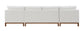 Valiant Ivory Chenille Sectional Sofa W/4 Pillows FredCo