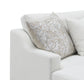 Valiant Ivory Chenille Sectional Sofa W/4 Pillows FredCo