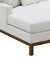 Valiant Ivory Chenille Sectional Sofa W/4 Pillows FredCo