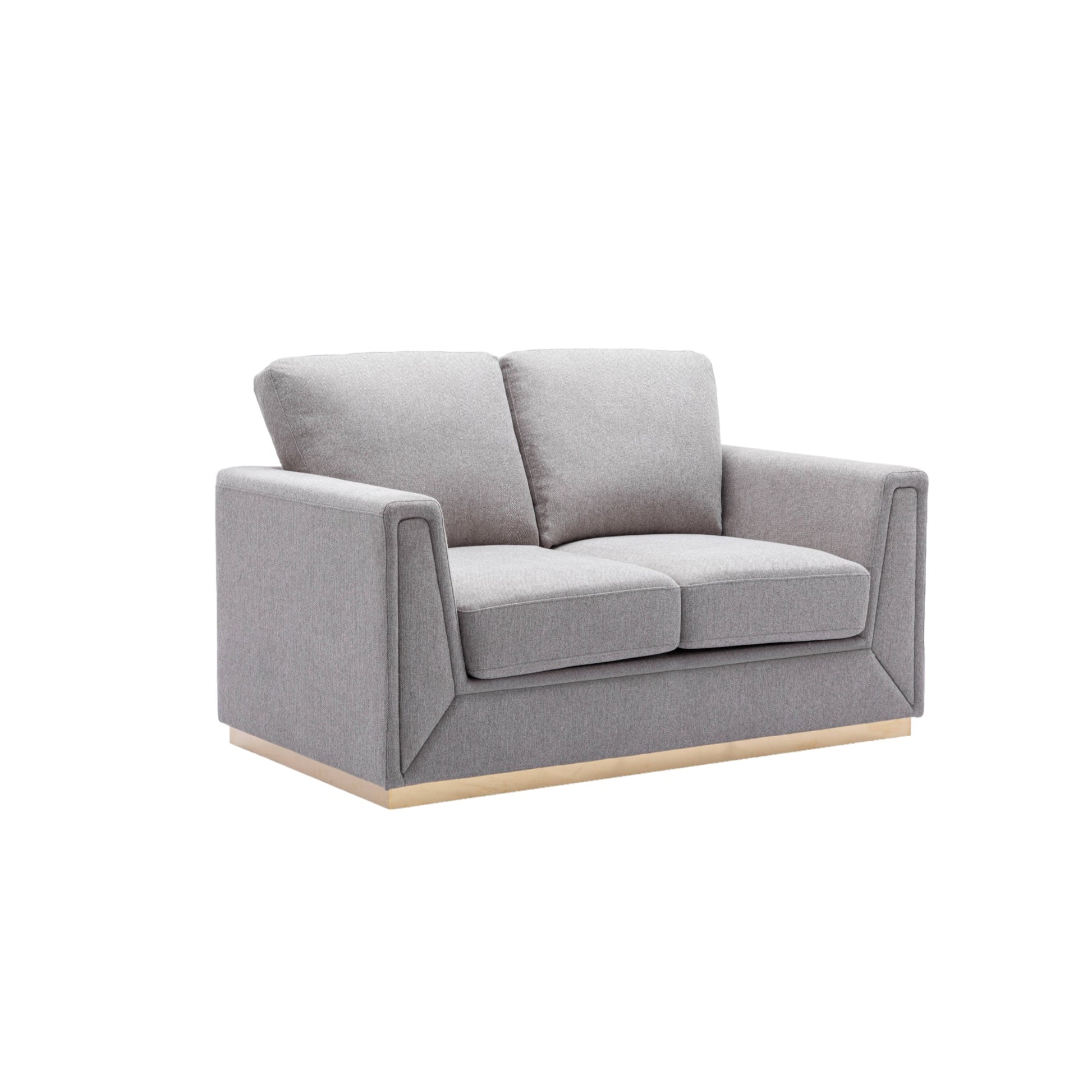 Valin Gray Linen Loveseat for Living Room, Meeting Room and Small Apartment FredCo