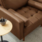 Valour Tufted Vegan Leather Accent Armchair by Modway EEI-6971 FredCo