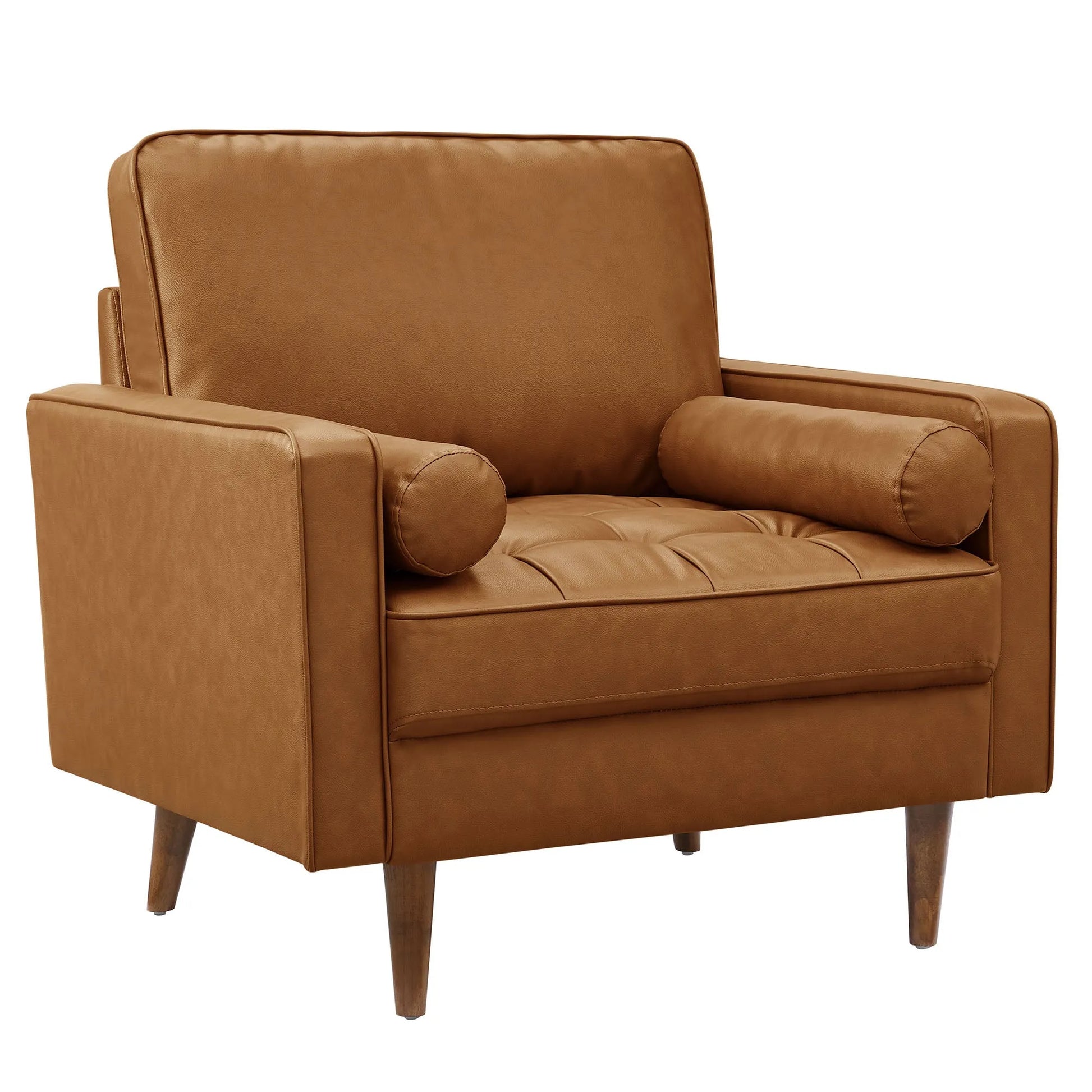 Valour Tufted Vegan Leather Accent Armchair by Modway EEI-6971 FredCo
