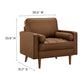 Valour Tufted Vegan Leather Accent Armchair by Modway EEI-6971 FredCo