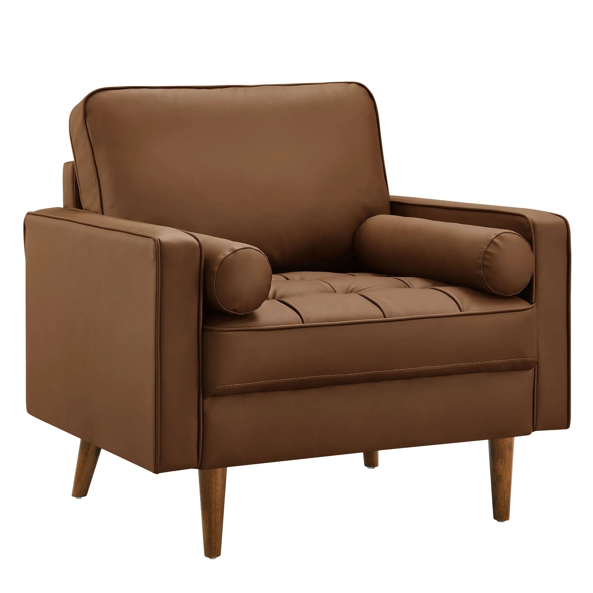 Valour Tufted Vegan Leather Accent Armchair by Modway EEI-6971 FredCo