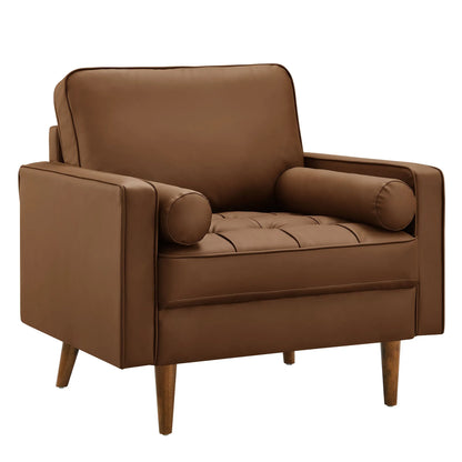 Valour Tufted Vegan Leather Accent Armchair by Modway EEI-6971 FredCo