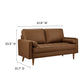 Valour Tufted Vegan Leather Loveseat by Modway EEI-6972 FredCo