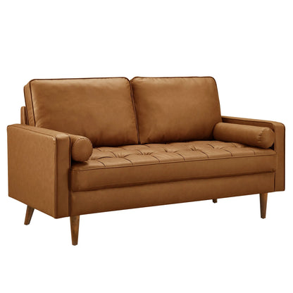 Valour Tufted Vegan Leather Loveseat by Modway EEI-6972 FredCo