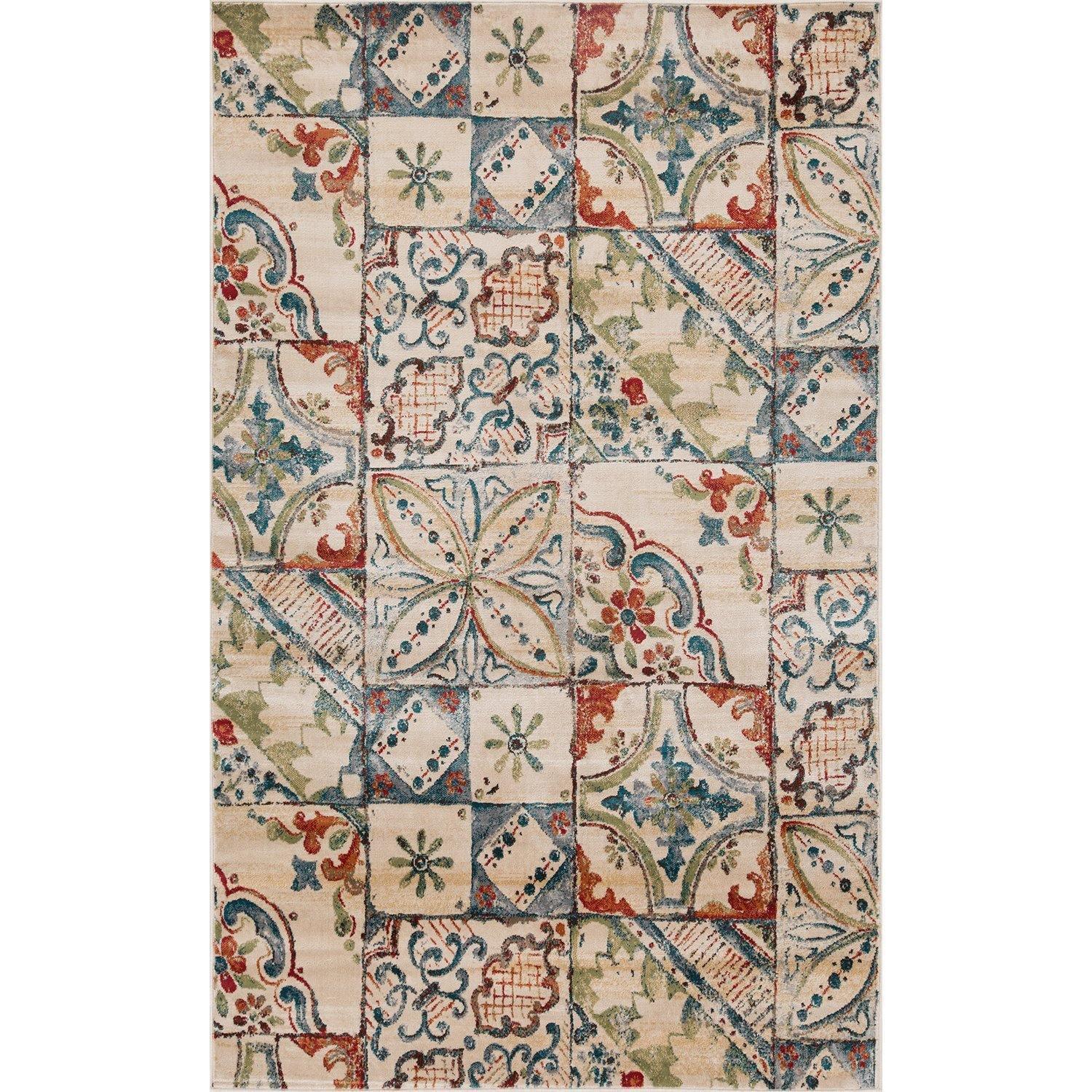 Vanessa Rustic Patchwork Indoor Modern Area Rug by Superior | FredCo
