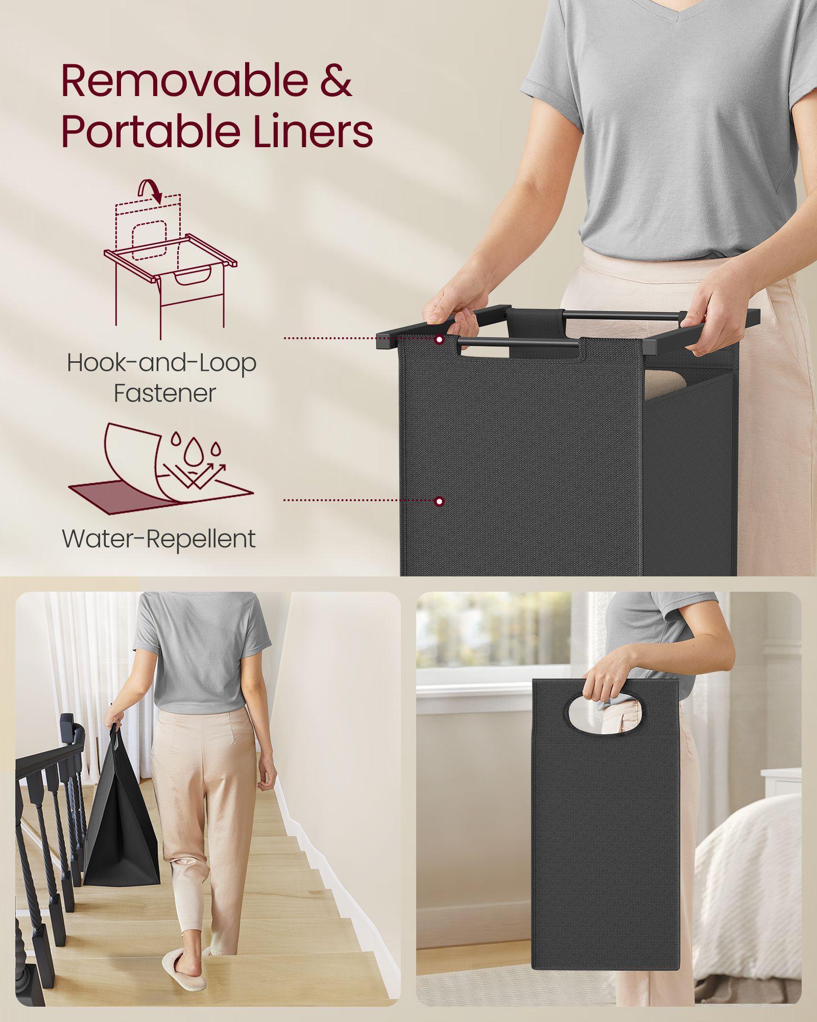 VASAGLE 2-Section Laundry Hamper FredCo