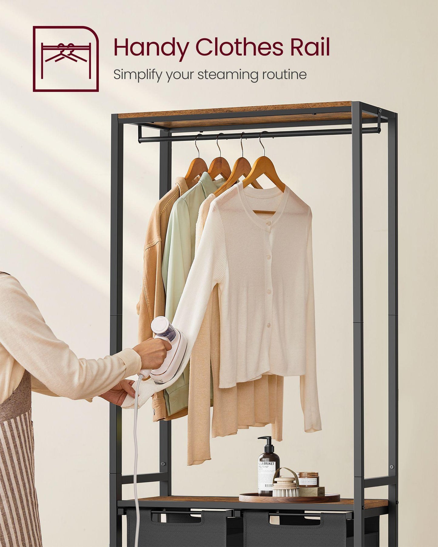 VASAGLE 2-Section Laundry Hamper FredCo