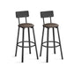 VASAGLE 29.7-Inch Barstools with Back and Footrest FredCo