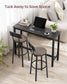 VASAGLE 29.7-Inch Barstools with Back and Footrest FredCo