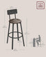 VASAGLE 29.7-Inch Barstools with Back and Footrest FredCo