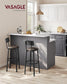VASAGLE 29.7-Inch Barstools with Back and Footrest FredCo