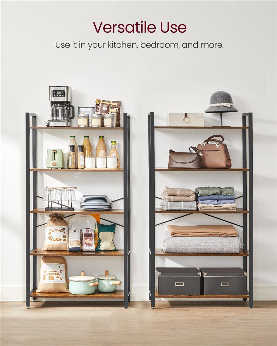 VASAGLE 5-Tier Storage Rack with Steel Frame FredCo