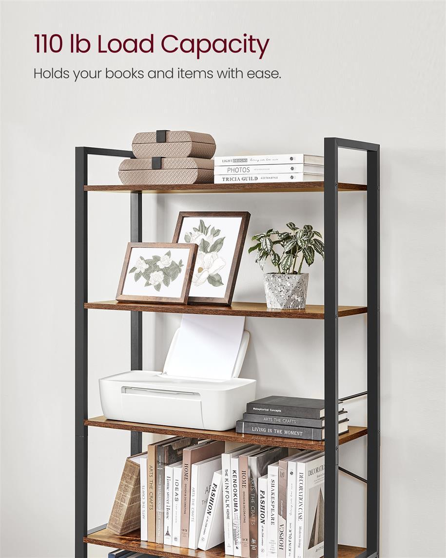 VASAGLE 5-Tier Storage Rack with Steel Frame FredCo