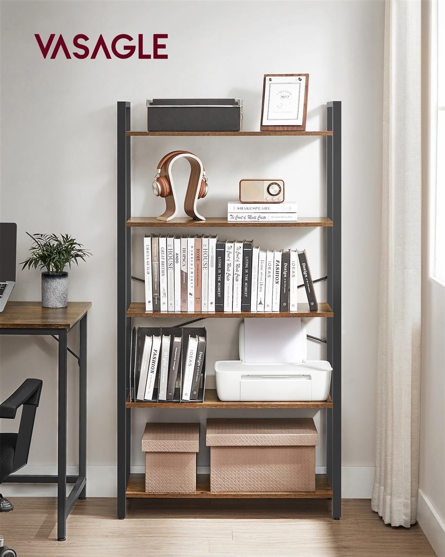 VASAGLE 5-Tier Storage Rack with Steel Frame FredCo