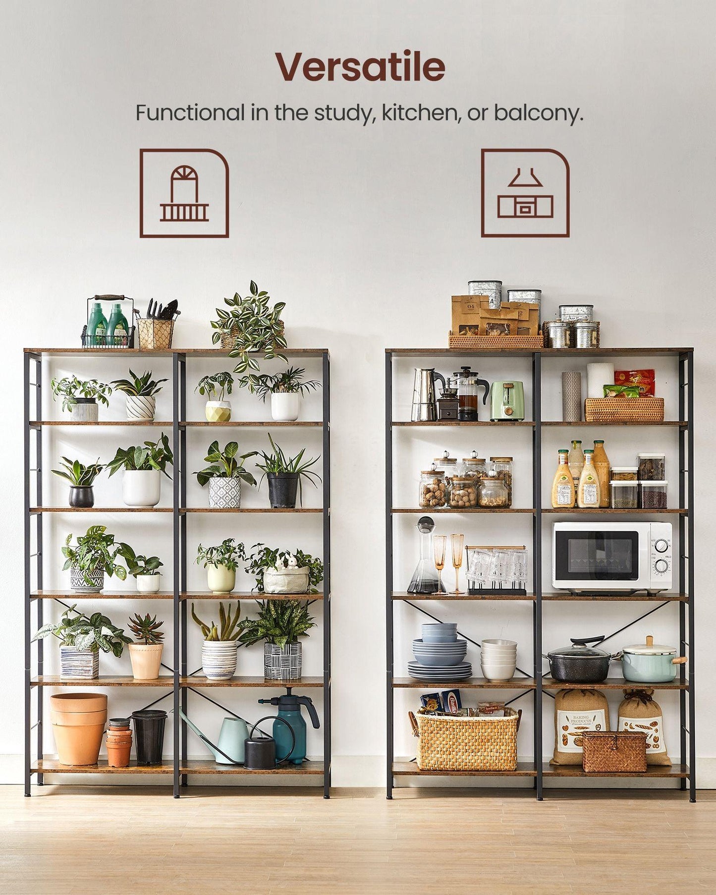 VASAGLE 6-Tier Bookshelf FredCo