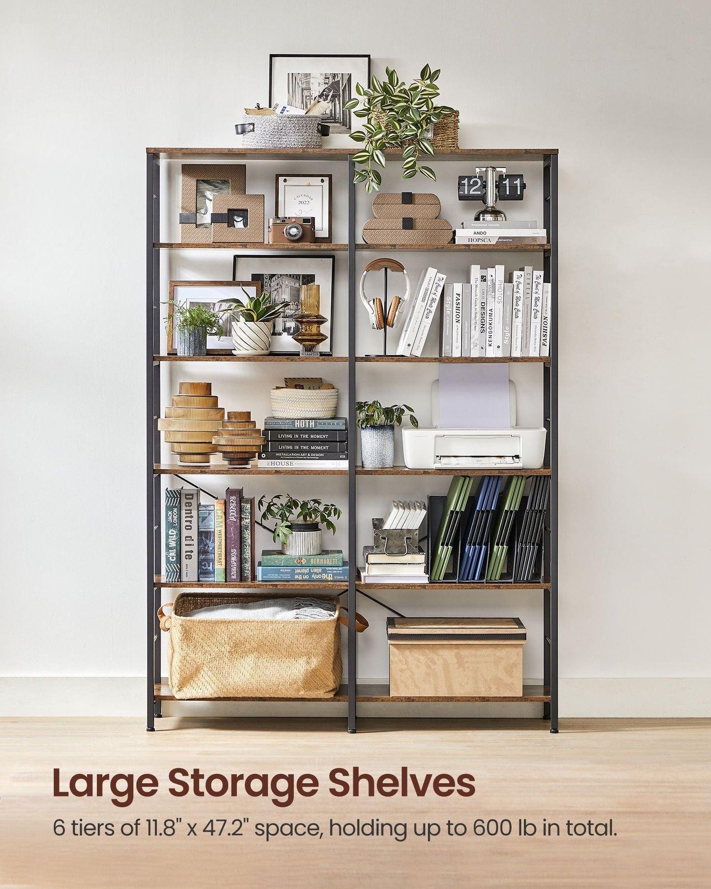 VASAGLE 6-Tier Bookshelf FredCo