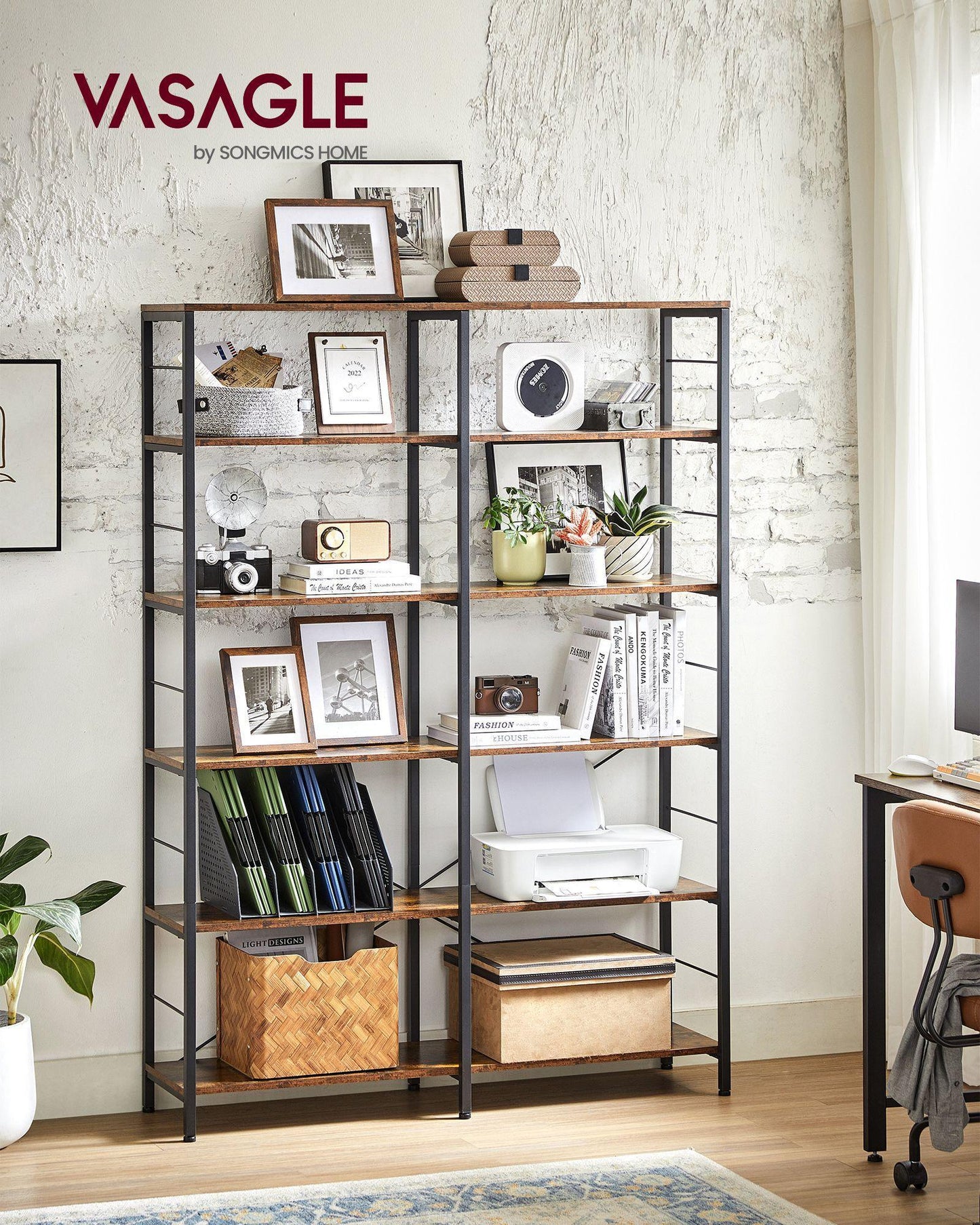 VASAGLE 6-Tier Bookshelf FredCo