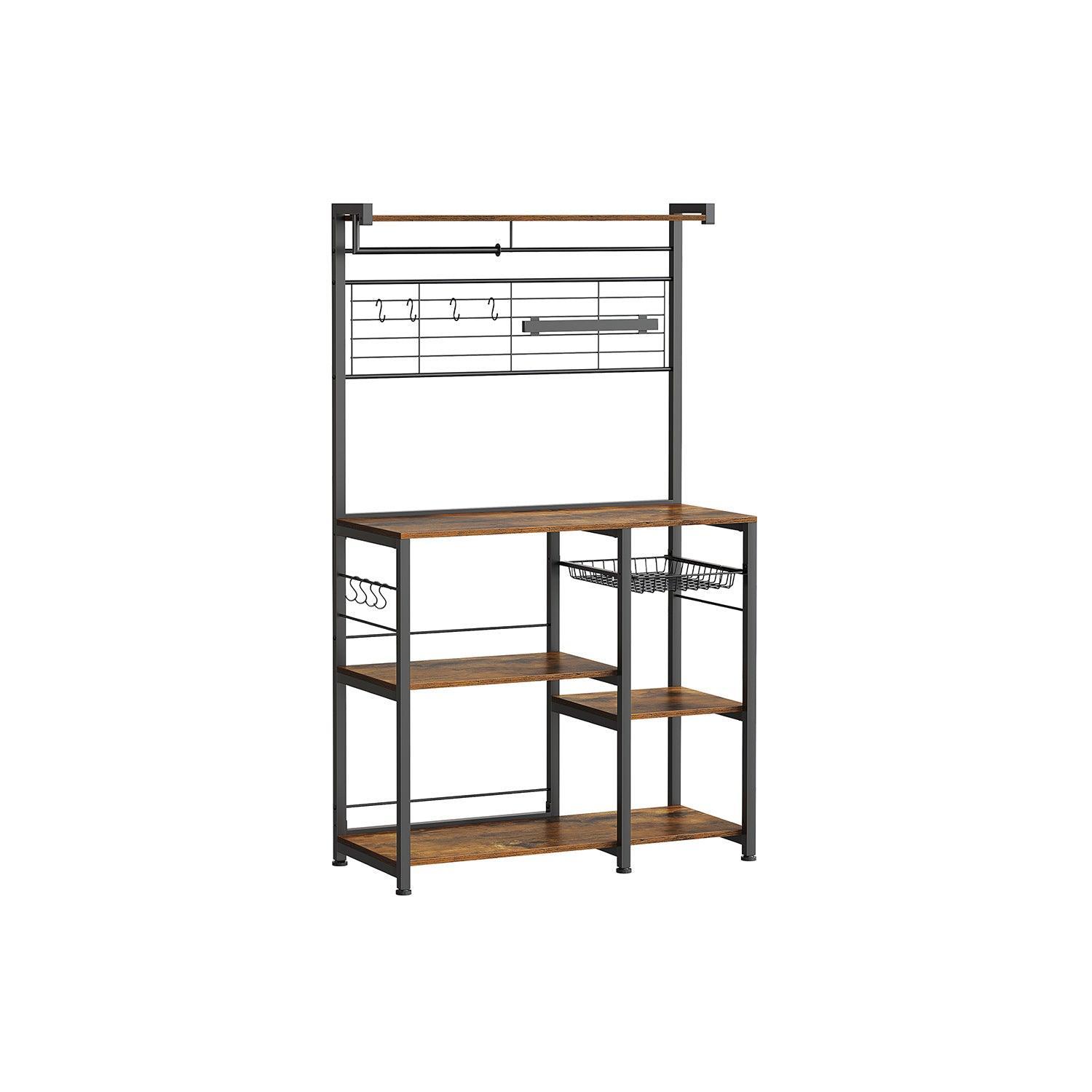 VASAGLE Bakers Rack with Magnetic Knife Holder FredCo